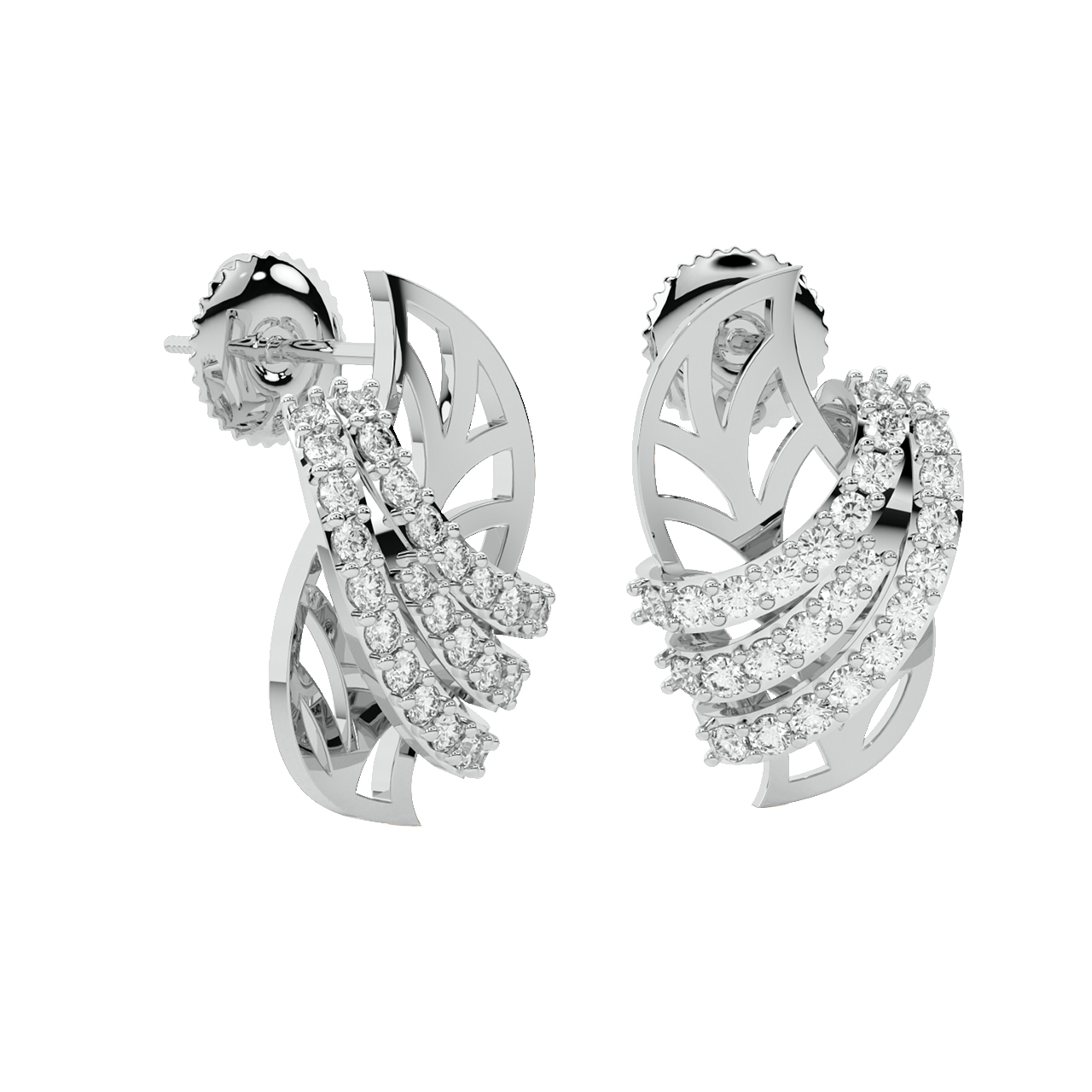 Remy Round Diamond Stud Earrings